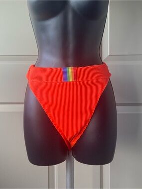 Hollister Neon Orange Swim bottom